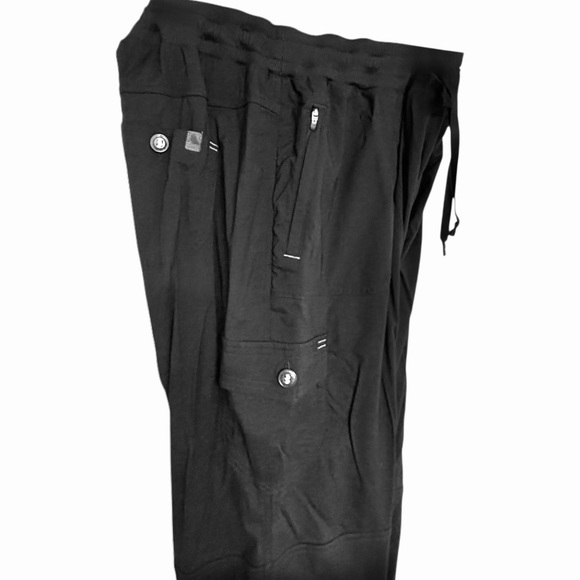 L.L.Bean Women’s Lined Cargo Pants Black Drawstring Waist Stretch Outdoor - Picture 4 of 14